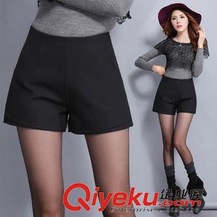 9.16新品 2015秋季新款女士高腰褲歐美大碼顯瘦闊腿短褲百搭A(yù)字休閑短褲女原始圖片2
