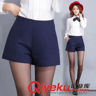9.16新品 2015秋季新款女士高腰褲歐美大碼顯瘦闊腿短褲百搭A(yù)字休閑短褲女原始圖片3
