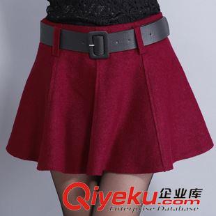 9.16新品 2015秋冬新款韓版女修身羊毛呢半身裙顯瘦裙褲A字裙短裙女短裙潮