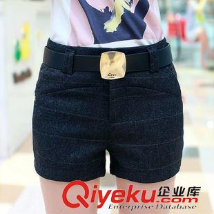 9.21新品 大碼女裝短褲休閑褲女褲子2015秋冬季新款加絨格子時尚靴褲潮原始圖片3