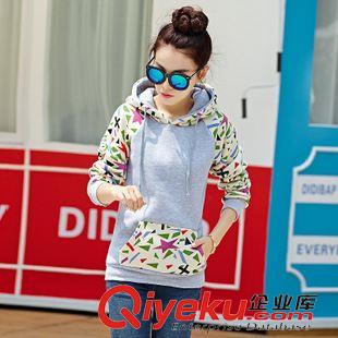 9.27新品 2015秋冬新款休閑女裝寬松顯瘦加絨連帽長袖衛衣 韓版卡通外套潮