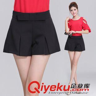 6.21新品 2015夏季新款欧洲站蝴蝶结韩版修身显瘦女式休闲高腰打底阔腿裙裤