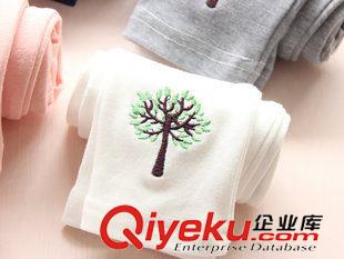 7.20秋款~ 2015年秋季新款童裝女童 純棉刺繡小樹(shù)打底褲 兒童褲子批發(fā)原始圖片2