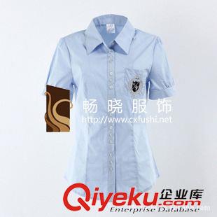 女式襯衫 廠家直銷定做全棉免燙商務(wù)女式長袖短袖襯衫 可繡印單位LOGO原始圖片2