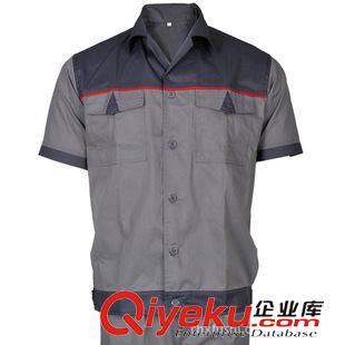 員工工作服 2015夏裝工作服夾克衫工裝夏季服裝廠家定做各類短袖工作服