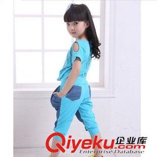 童套裝 童套裝 女童兔子頭套裝 兒童夏季套裝 中大短袖童套裝 童裝批發(fā)原始圖片2