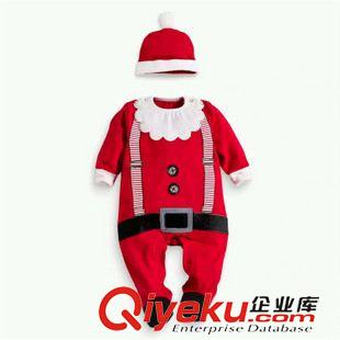 圣誕款區-Christmas section are 外貿爆款 男童秋款紅綠2色圣誕哈衣 兒童爬服 連身衣 生產批發原始圖片2