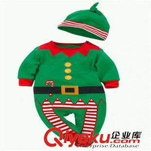 圣誕款區-Christmas section are 外貿爆款 男童秋款紅綠2色圣誕哈衣 兒童爬服 連身衣 生產批發原始圖片3
