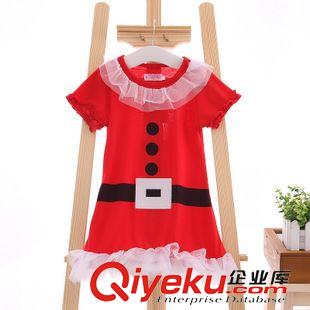 圣誕款區-Christmas section are 童裝批發 {dj2}新款女童圣誕裝短袖連衣裙 兒童腰帶裙 廣東貨源原始圖片3