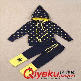 裙 裤套裝-Dress pants suit 外贸爆款童装批发 男童秋款外套休闲套装 星星卫衣两件套