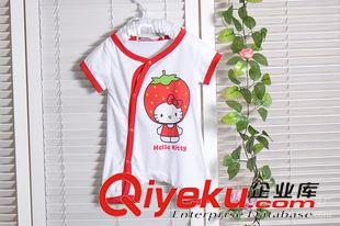 連身衣-Jumpsuit 草莓可愛貓哈衣 2013夏裝 外貿(mào)短袖爬服 廠家銷售爆款 童裝批發(fā)原始圖片2