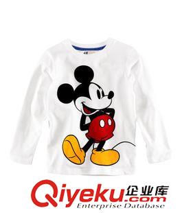 上衣-Jacket 外貿童裝批發 disney常規款白色打底衫 長袖 T恤 上衣 童襯衫現貨