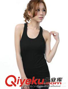 男女背心系列 1*1羅紋全棉女工字背心 純棉純色百搭背心廠家供應批發(fā)原始圖片2