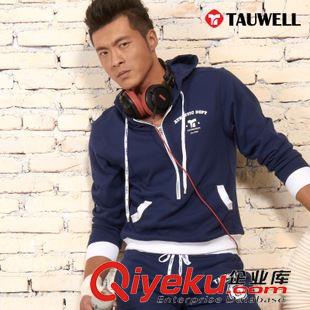 Tauwell  Tauwell 秋季新品男士純棉長袖T恤 帶帽休閑運(yùn)動t恤 時尚健身6068原始圖片3