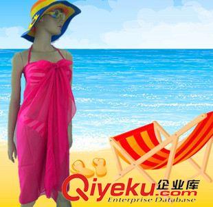 沙灘巾 韓版雪紡絲巾 純色女士沙灘巾 沙灘海邊比基尼披紗 多款可選原始圖片3