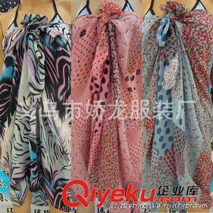 沙灘巾 新款雪紡絲巾 超大沙灘巾防曬海邊披肩百搭沙巾時(shí)尚潮流