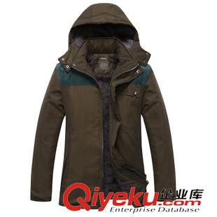 男棉衣 戰(zhàn)地吉普男式水洗加絨保暖棉衣jeep男裝夾克中長款棉衣 男加大碼原始圖片3