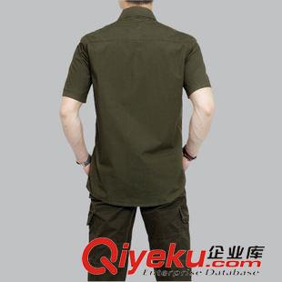 男襯衫 品牌男式襯衫 韓版修身吉普短袖襯衫 男式全棉翻領薄男士襯衫批發原始圖片2