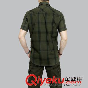 男襯衫 2015夏季新品專柜AFS 大碼短袖襯衫男士短袖襯衣吉普襯衫純棉格子原始圖片3
