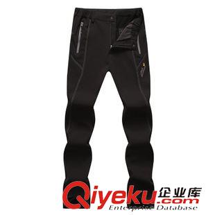 沖鋒褲 廠家直銷戶外男女軟殼抓絨褲 防水透氣保暖軟殼沖鋒褲登山運動褲