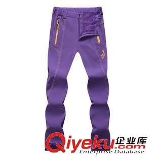 沖鋒褲 廠家直銷戶外男女軟殼抓絨褲 防水透氣保暖軟殼沖鋒褲登山運動褲