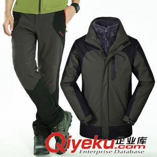 沖鋒褲 沖鋒褲男 戶外秋冬款防風(fēng)防雨透氣保暖耐磨抓絨軟殼褲 登山戶外褲