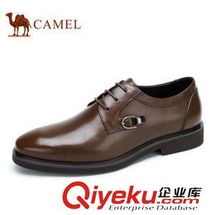 商務休閑鞋 Camel 駱駝男鞋 商務正裝皮鞋 新款zp系帶耐磨皮鞋 A432017150