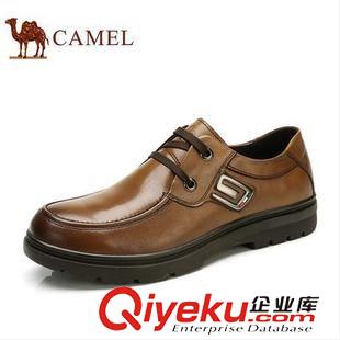 商務休閑鞋 Camel 駱駝男鞋 商務正裝皮鞋 新款zp系帶耐磨皮鞋 A432017150