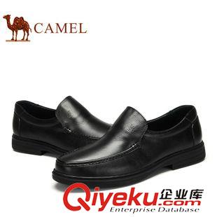 商務休閑鞋 Camel駱駝男鞋 zp牛皮圓頭套腳商務休閑皮鞋新款大碼鞋82061602原始圖片3