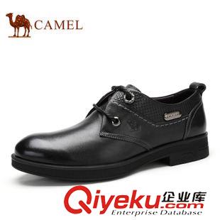 商務休閑鞋 Camel 駱駝男鞋 zp頭層皮商務正裝皮鞋 新款尖頭系帶A512065050