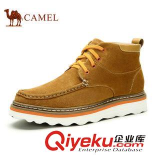 男靴 Camel 駱駝男靴 商務(wù)休閑皮靴 新款頭層牛皮保暖靴子男A442211164
