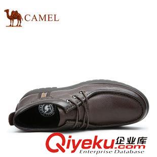 男靴 Camel 駱駝男靴 日常休閑系帶皮靴 圓頭保暖靴子男A442213124原始圖片2
