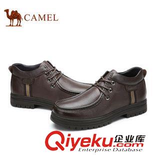 男靴 Camel 駱駝男靴 日常休閑系帶皮靴 圓頭保暖靴子男A442213124原始圖片3