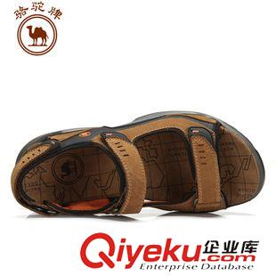 涼鞋 駱駝牌新品夏季新款戶外休閑男式zp皮涼鞋沙灘涼鞋W422307006