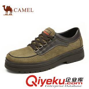 日常體閑 camel駱駝zp 磨砂皮系帶男鞋日 常休閑耐磨男士皮鞋A432001050