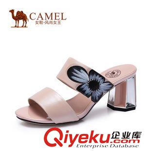 涼拖 Camel 駱駝男鞋 日常休閑舒適男士拖鞋 牛皮透氣拖鞋 A522344133