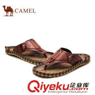 涼拖 Camel 駱駝男鞋 日常休閑舒適男士拖鞋 牛皮透氣拖鞋 A522344133原始圖片3