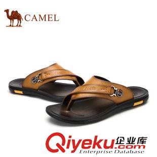 涼拖 Camel 駱駝男拖鞋 日常休閑舒適拖鞋 新款牛皮拖鞋男款A(yù)522263043原始圖片3