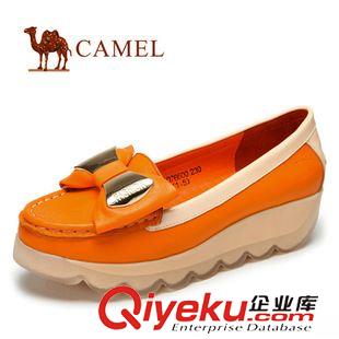 時尚單鞋 camel駱駝女單鞋時尚歐美風新款尖頭牛漆皮拼色高跟女鞋A94173621