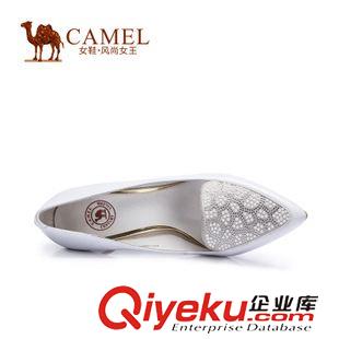 時尚單鞋 Camel駱駝女鞋 尖頭酒杯跟羊皮羊猄水鉆2015春夏單鞋A51116602原始圖片2