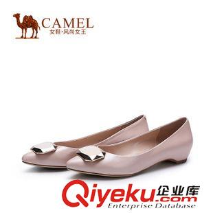時尚單鞋 Camel駱駝女鞋 尖頭軟面羊皮金屬配飾2015春季單鞋 A51136602原始圖片3