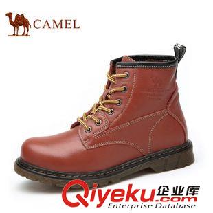 優雅女靴 Camel駱駝短靴  尖頭內增高裝飾拉鏈牛皮馬毛系帶女靴A91168602
