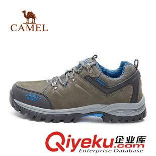 戶外徒步鞋 新品CAMEL駱駝戶外徒步鞋男系帶頭層牛皮男鞋防滑耐磨 A532326085