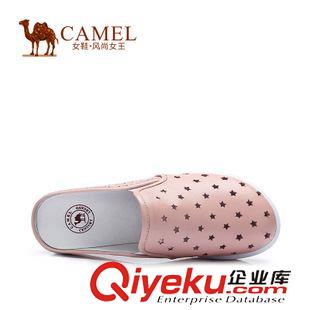 涼拖 Camel駱駝女鞋 夏新品牛皮星形鏤空松緊帶包頭涼拖A52150604