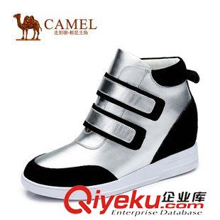 休閑鞋 camel駱駝女鞋街頭運動風蛇紋牛皮魔術貼綁帶鉚釘休閑鞋A94805606