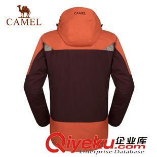 沖鋒衣 CAMEL駱駝戶外男沖鋒衣 防風(fēng)保暖防風(fēng)男士?jī)杉兹弦籄4W216108原始圖片2