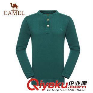 毛衣 CAMEL駱駝戶外休閑毛衣 男款開胸立領(lǐng)毛衣保暖開衫毛衫A4W273216