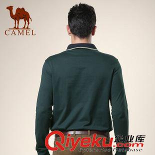 T恤 camel駱駝男裝 新款 男士長袖t恤 男款純棉t恤衫098127原始圖片2