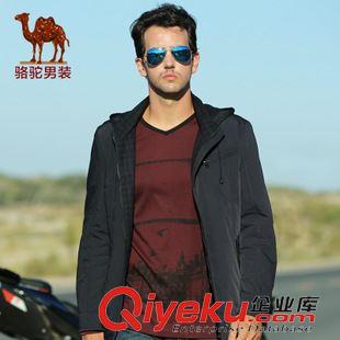 休閑服、夾克、休閑西裝 駱駝男裝 春季新款休閑修身西服單西薄款外套長袖西裝男3S15301