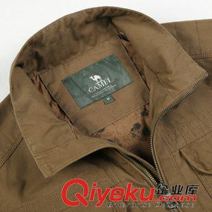 休閑服、夾克、休閑西裝 駱駝夾克  秋裝新品 男裝正品 休閑純色夾克 短外套 男D4F154203原始圖片3